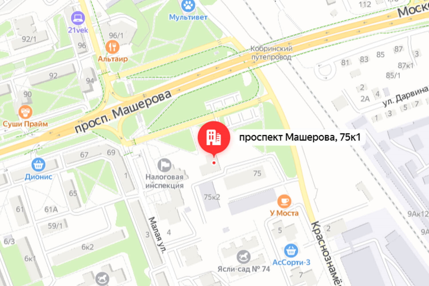 Карта расположения видеостудии